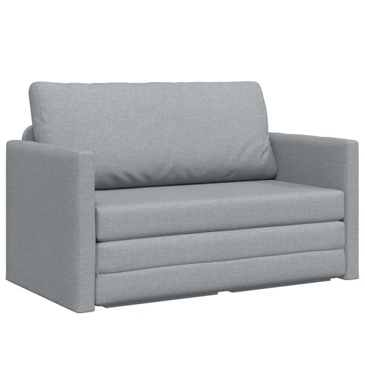2-seters sammenleggbart sovesofa Lysegrå 124 x 71 x 78 cm stoff