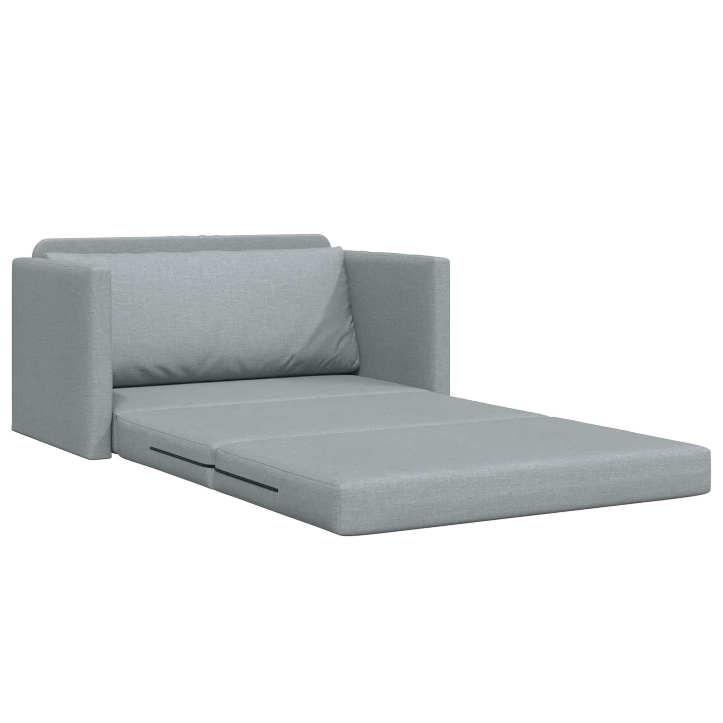 2-seters sammenleggbart sovesofa Lysegrå 124 x 71 x 78 cm stoff