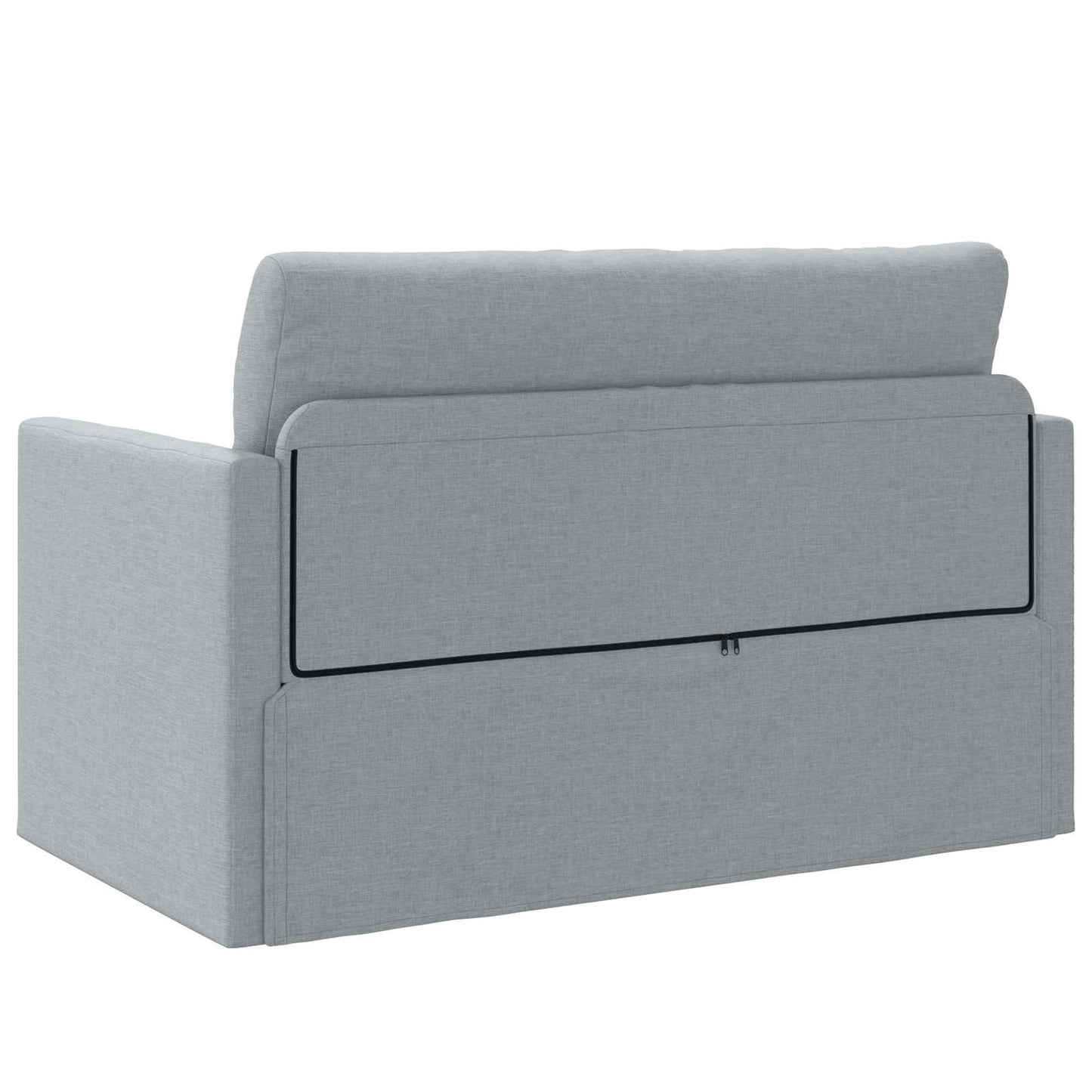 2-seters sammenleggbart sovesofa Lysegrå 124 x 71 x 78 cm stoff