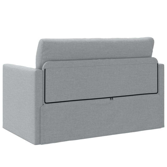 2-seters sammenleggbart sovesofa Lysegrå 124 x 71 x 78 cm stoff