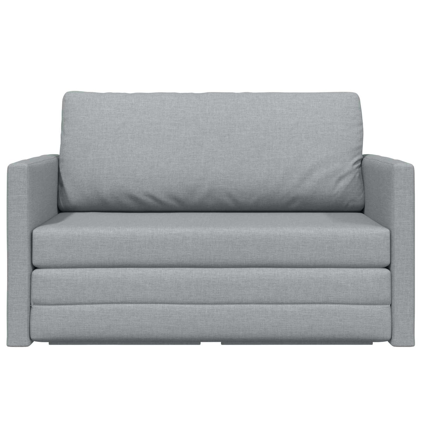 2-seters sammenleggbart sovesofa Lysegrå 124 x 71 x 78 cm stoff