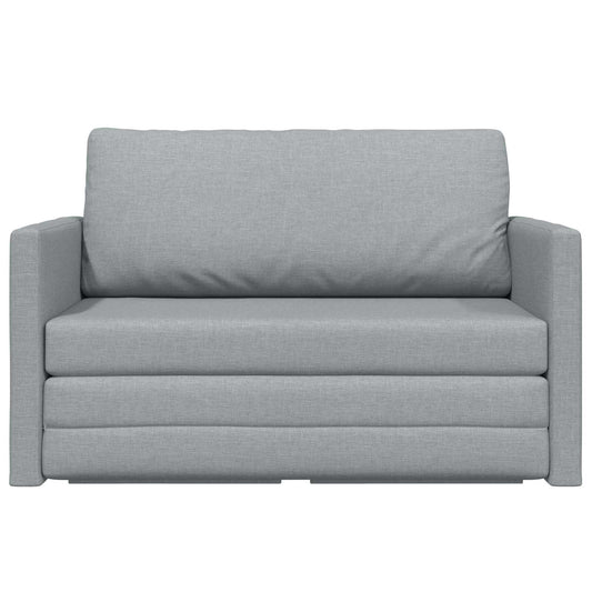 2-seters sammenleggbart sovesofa Lysegrå 124 x 71 x 78 cm stoff
