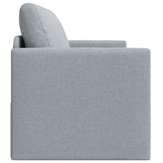 2-seters sammenleggbart sovesofa Lysegrå 124 x 71 x 78 cm stoff