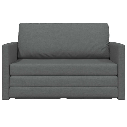 2-seters sammenleggbart sovesofa Mørkegrå 124 x 71 x 78 cm