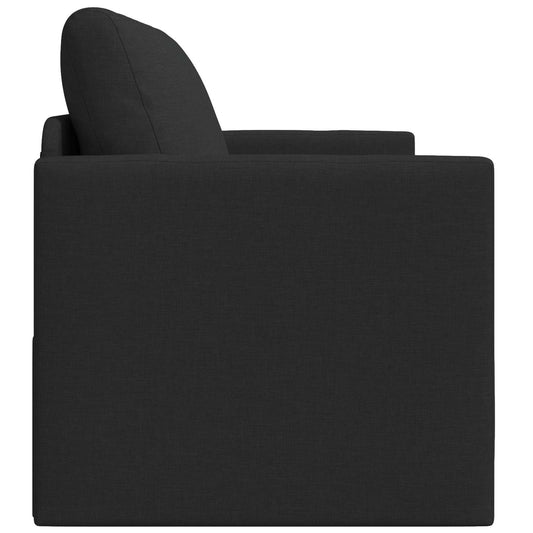 2-seters sammenleggbart sovesofa Svart 124 x 71 x 78 cm stoff