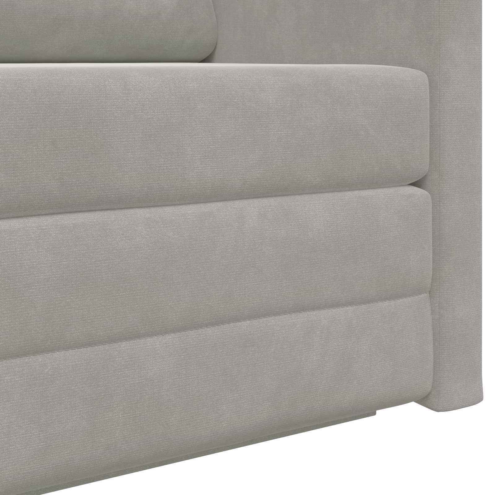 Sammenleggbar Sofa seng Lysegrå 124 x 71 x 78 cm Fløyel vidaXL