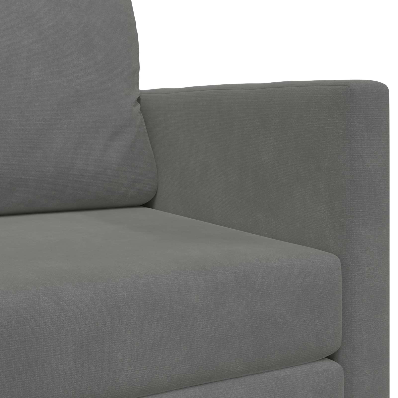 Sammenleggbar Sofa seng Mørkegrå 124 x 71 x 78 cm Fløyel vidaXL