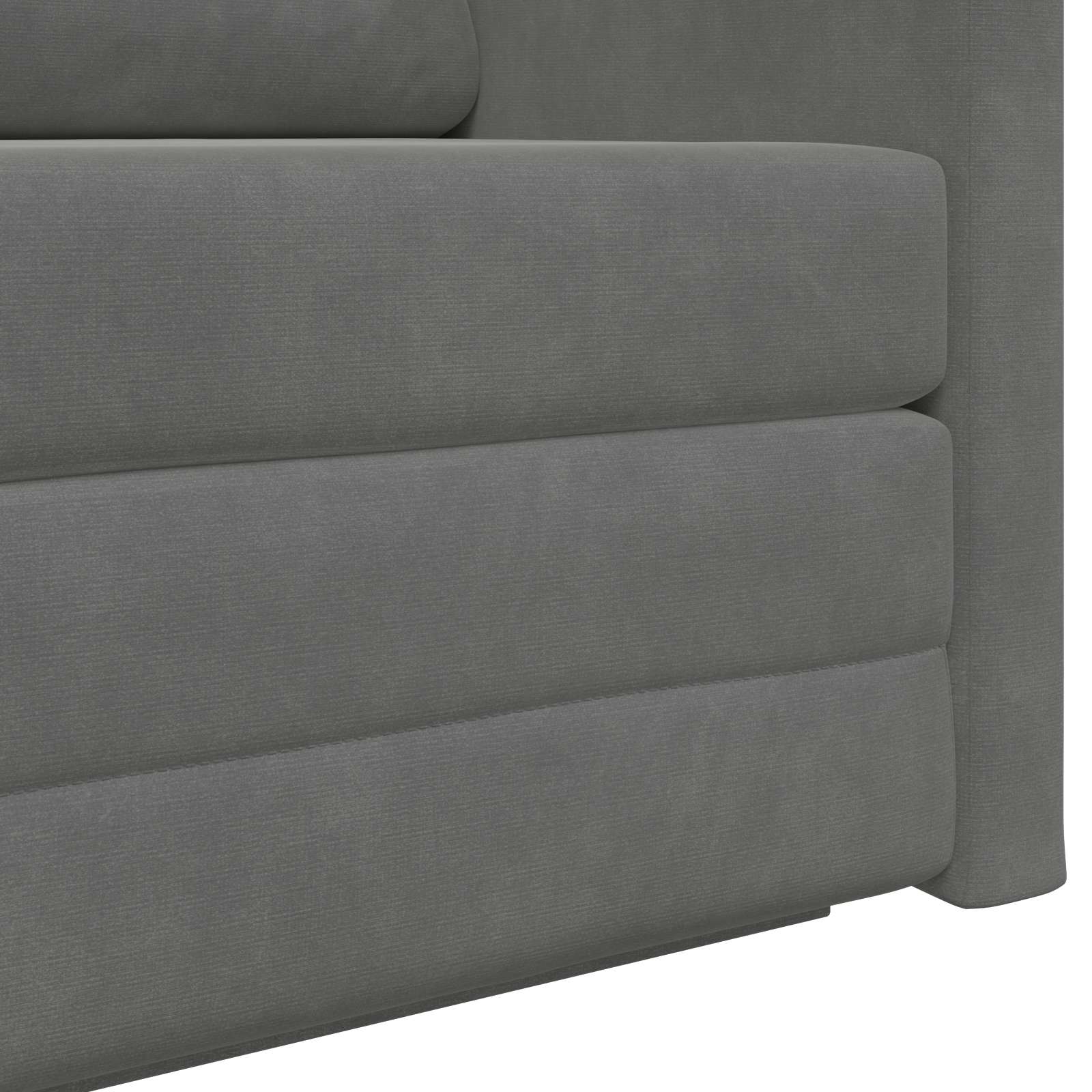 Sammenleggbar Sofa seng Mørkegrå 124 x 71 x 78 cm Fløyel vidaXL