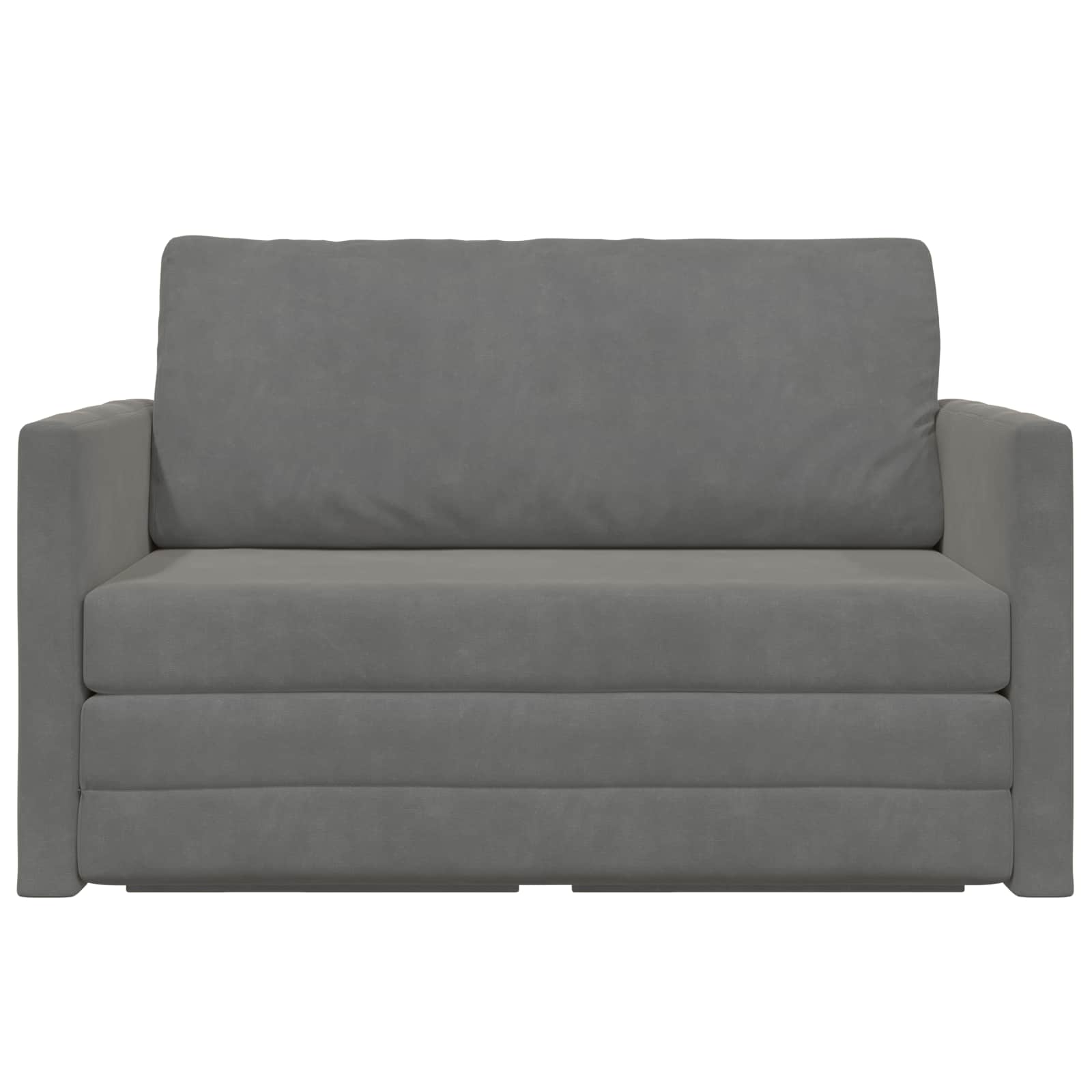 Sammenleggbar Sofa seng Mørkegrå 124 x 71 x 78 cm Fløyel vidaXL