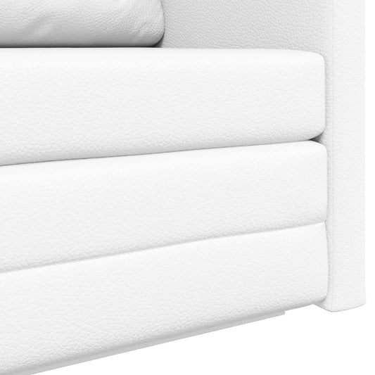 Sammenleggbar Sofa seng Hvit 124 x 71 x 78 cm Kunstlær