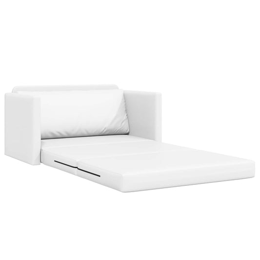 Sammenleggbar Sofa seng Hvit 124 x 71 x 78 cm Kunstlær