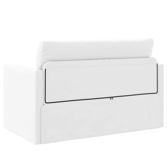 Sammenleggbar Sofa seng Hvit 124 x 71 x 78 cm Kunstlær