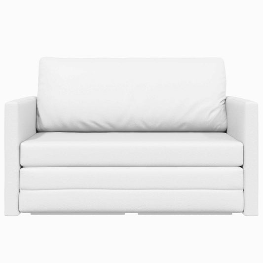 Sammenleggbar Sofa seng Hvit 124 x 71 x 78 cm Kunstlær