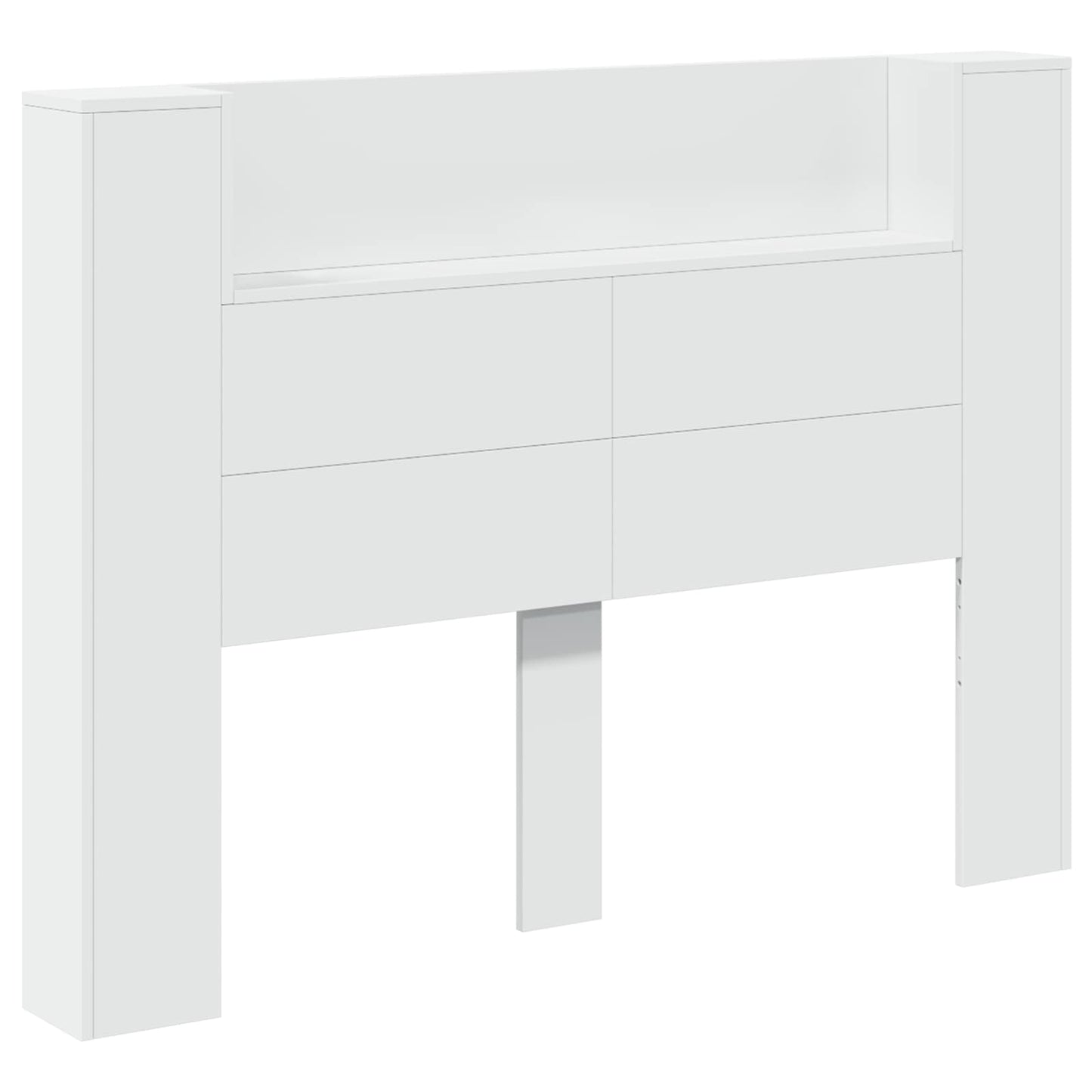 Hodegavlskap med LED Hvit 140 x 16,5 x 103,5 cm Konstruert tre