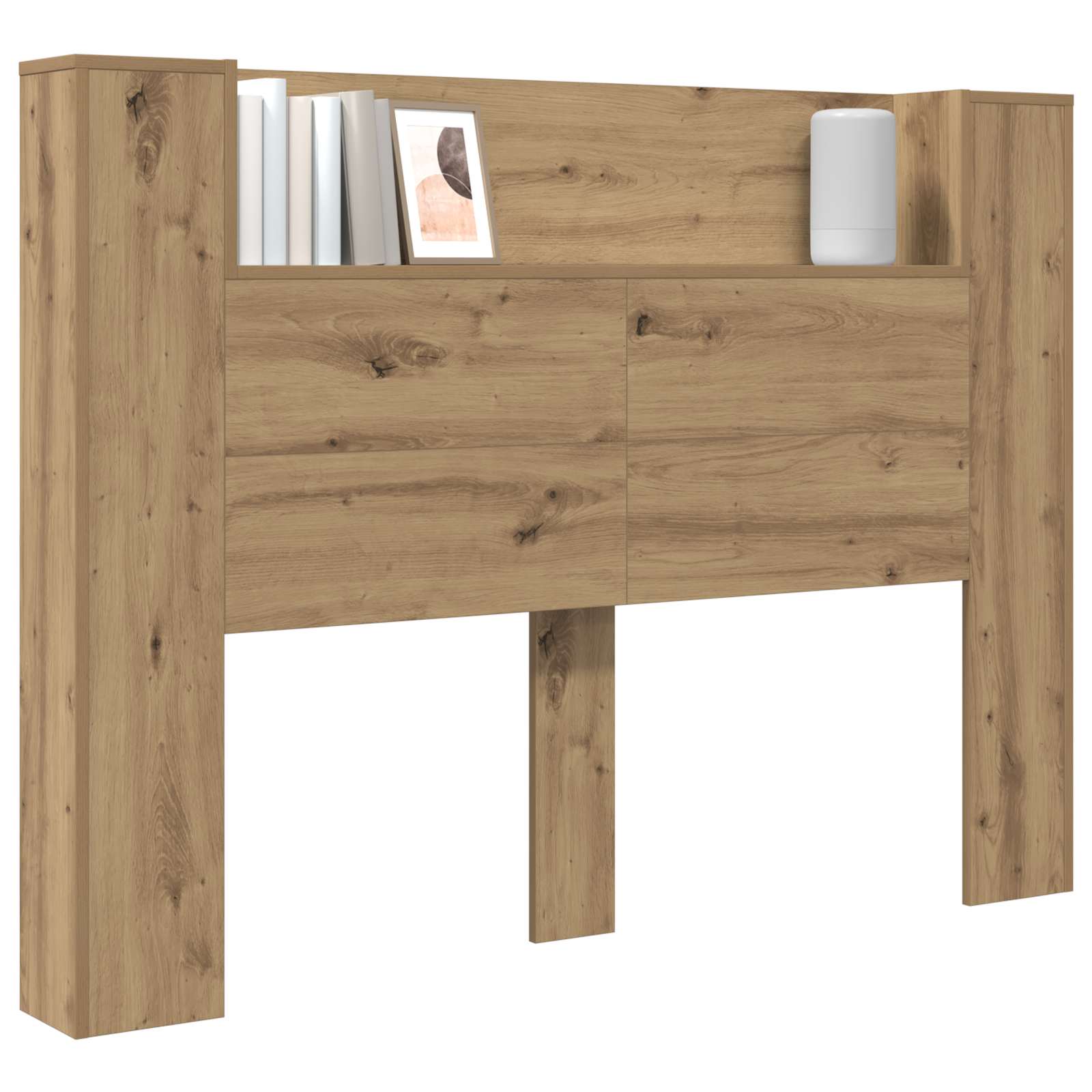 Hodegavlskap med LED Artisan Eik 140 x 16,5 x 103,5 cm vidaXL