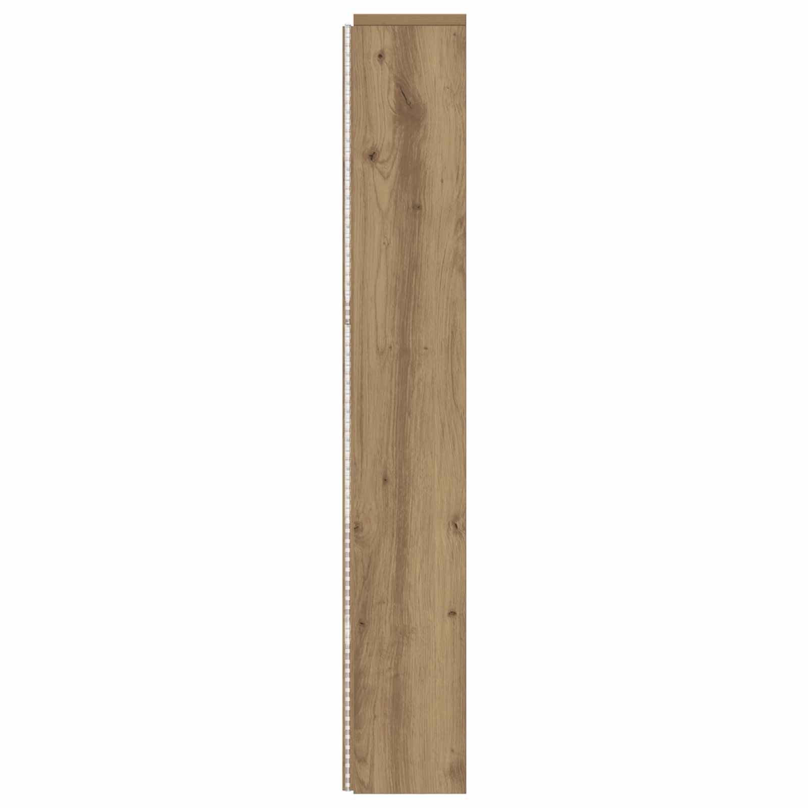 Hodegavlskap med LED Artisan Eik 140 x 16,5 x 103,5 cm vidaXL