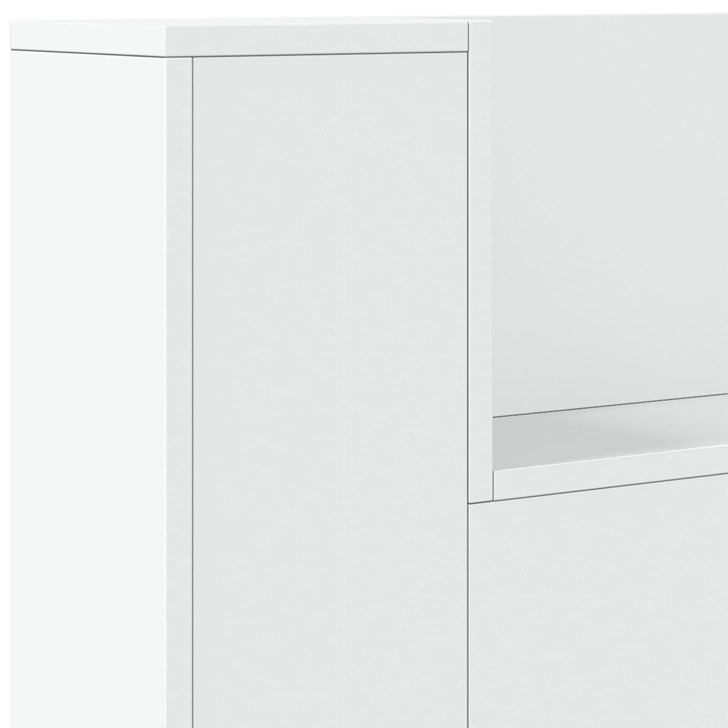 Hodegavlskap med LED Hvit 160 x 16,5 x 103,5 cm Konstruert tre