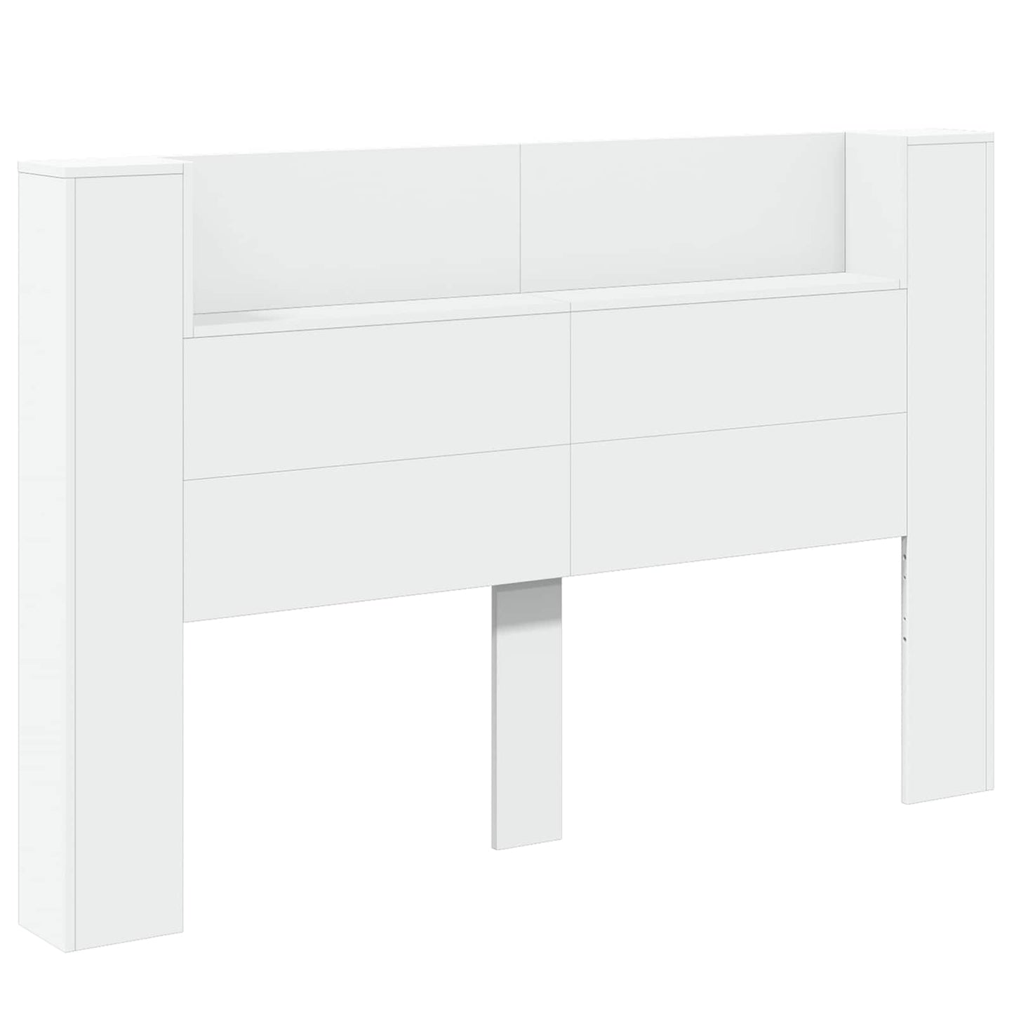 Hodegavlskap med LED Hvit 160 x 16,5 x 103,5 cm Konstruert tre