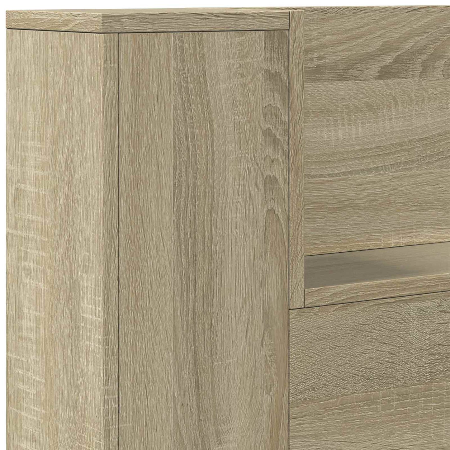 Hodegavlskap med LED med hylle Sonoma 160 x 16,5 x 103,5 cm