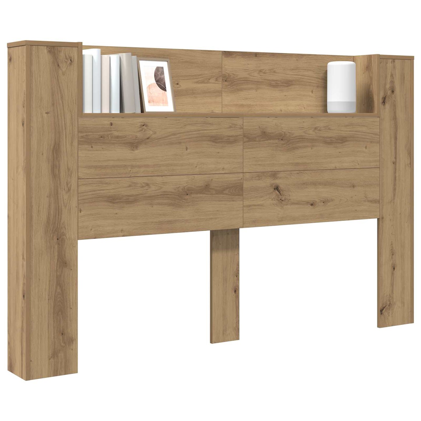 Hodegavlskap med LED Artisan Eik 160 x 16,5 x 103,5 cm vidaXL