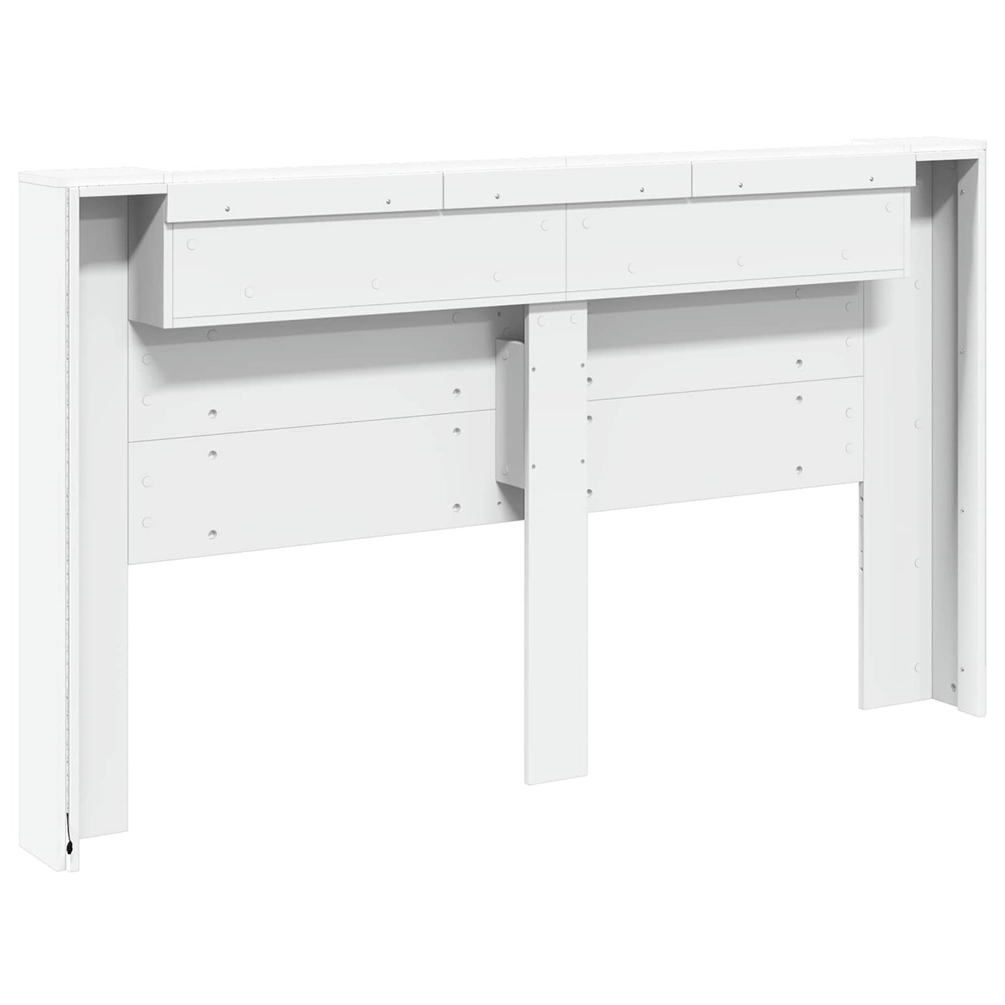 Hodegavlskap med LED Hvit 180 x 16,5 x 103,5 cm Konstruert tre