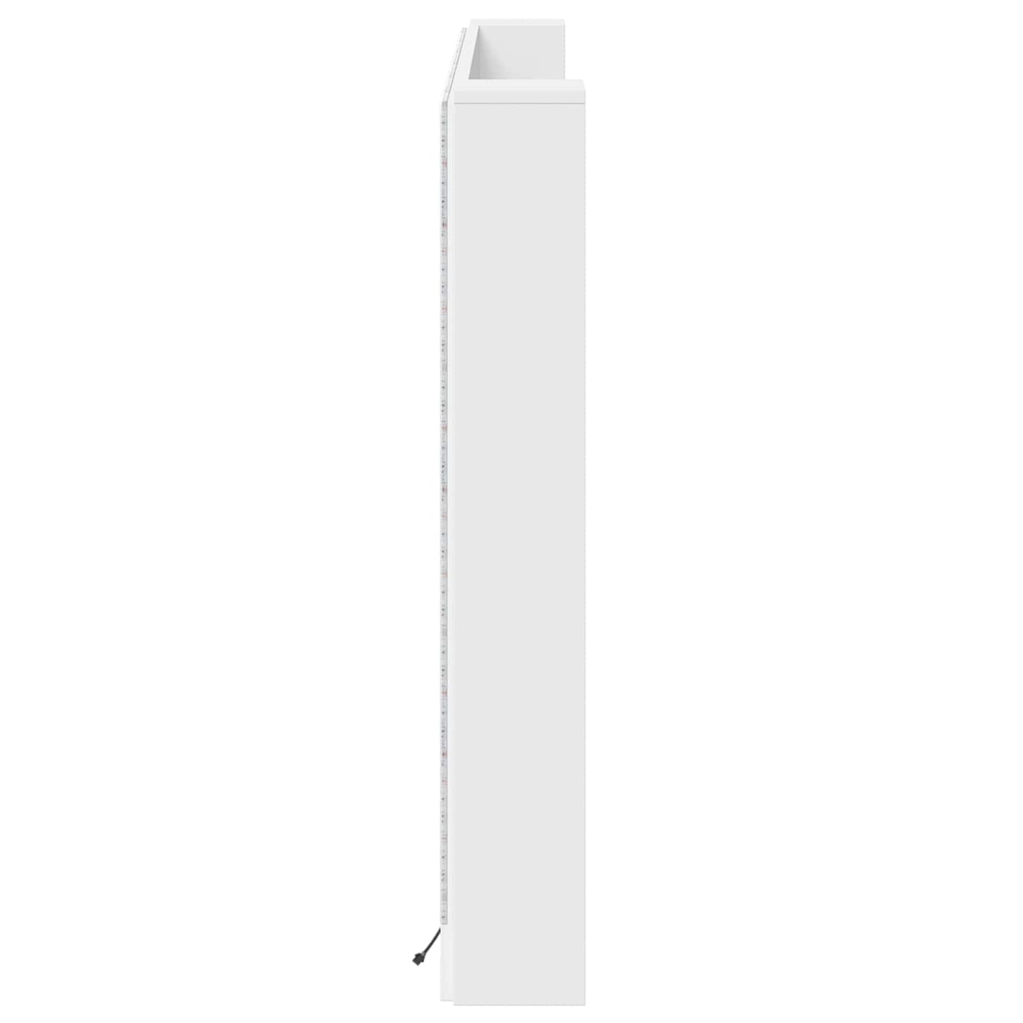 Hodegavlskap med LED Hvit 180 x 16,5 x 103,5 cm Konstruert tre