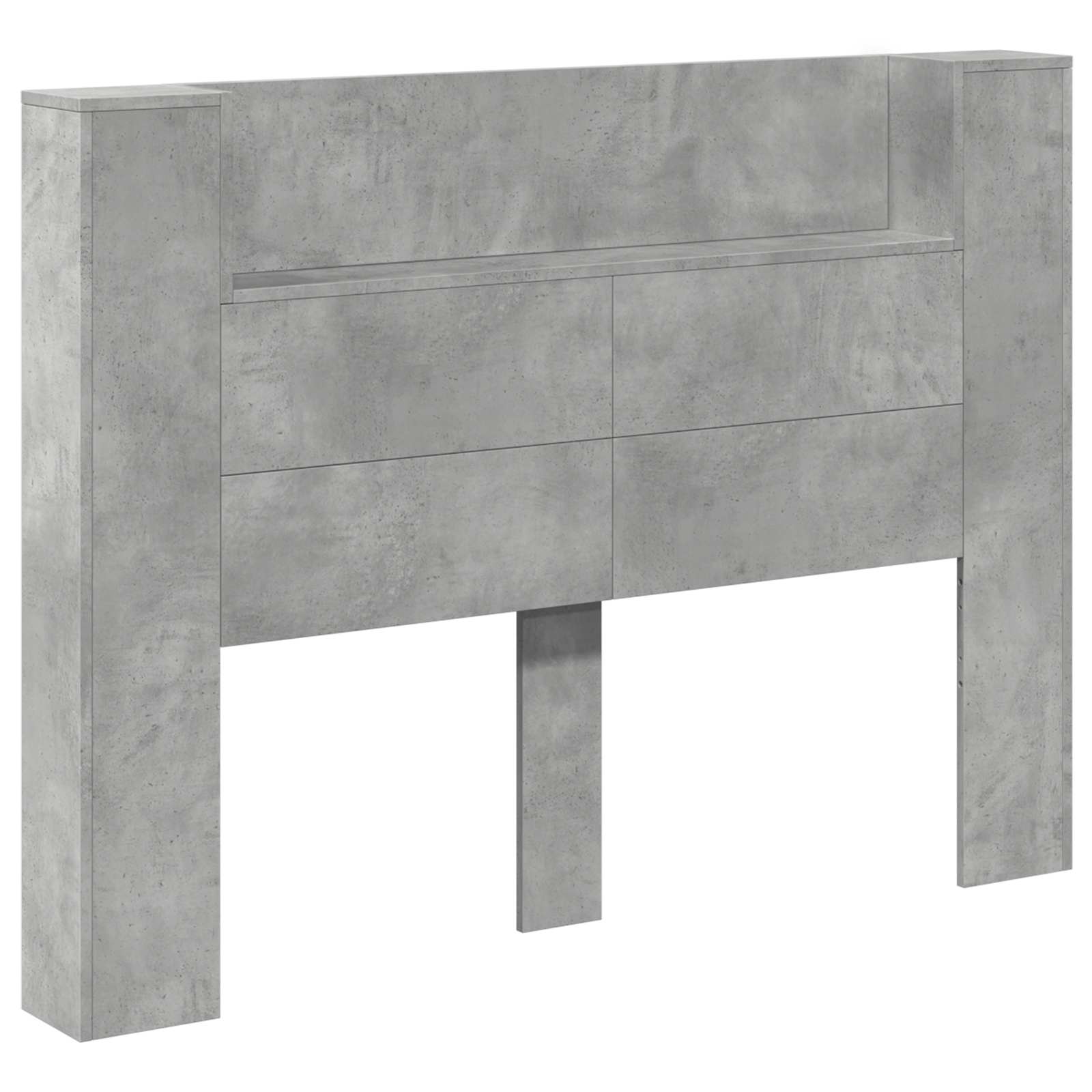Hodegavlskap med LED med hylle Betong 140 x 16,5 x 103,5 cm vidaXL