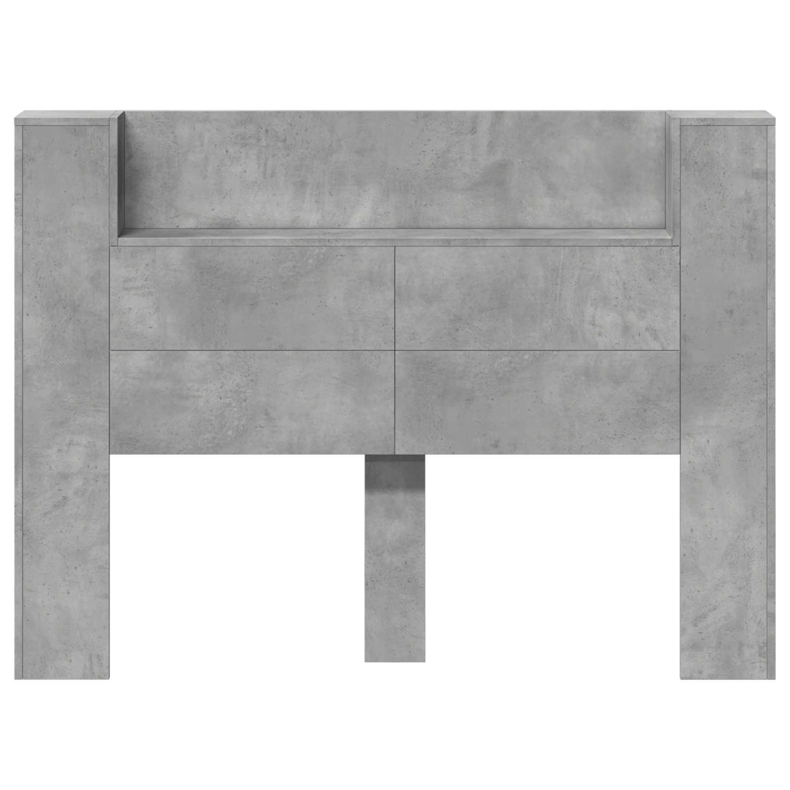 Hodegavlskap med LED med hylle Betong 140 x 16,5 x 103,5 cm vidaXL