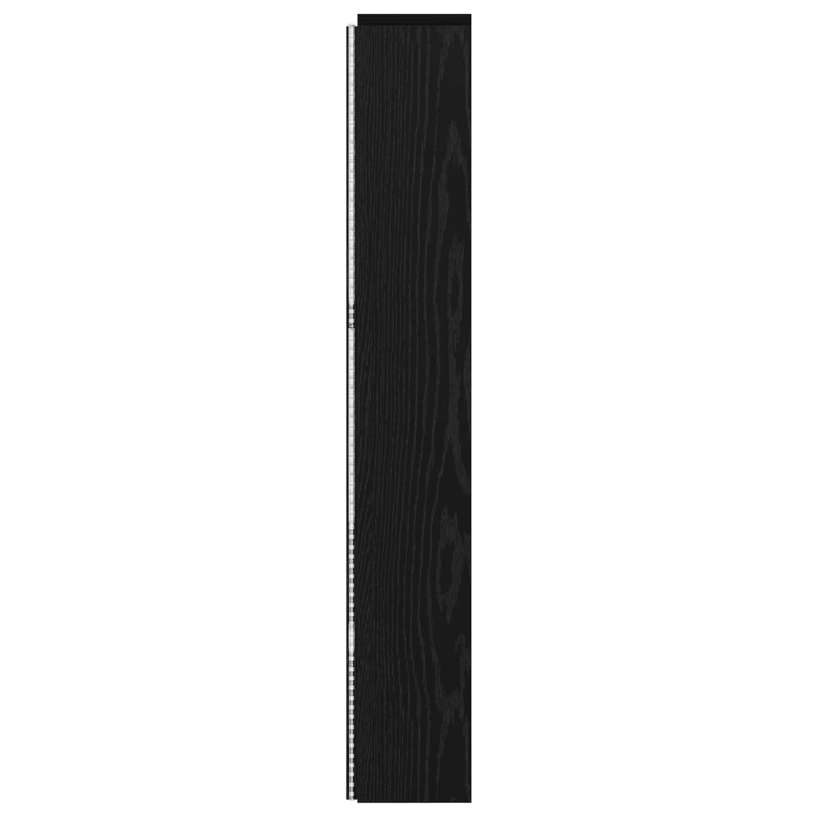 Hodegavlskap med LED med hylle Svart Eik 140 x 16,5 x 103,5 cm vidaXL