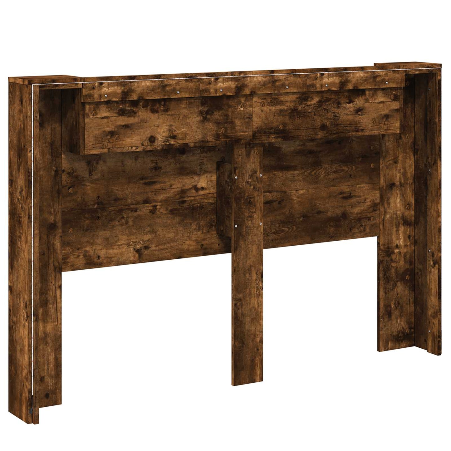 Hodegavlskap med LED med hylle Røkt Eik 160 x 16,5 x 103,5 cm