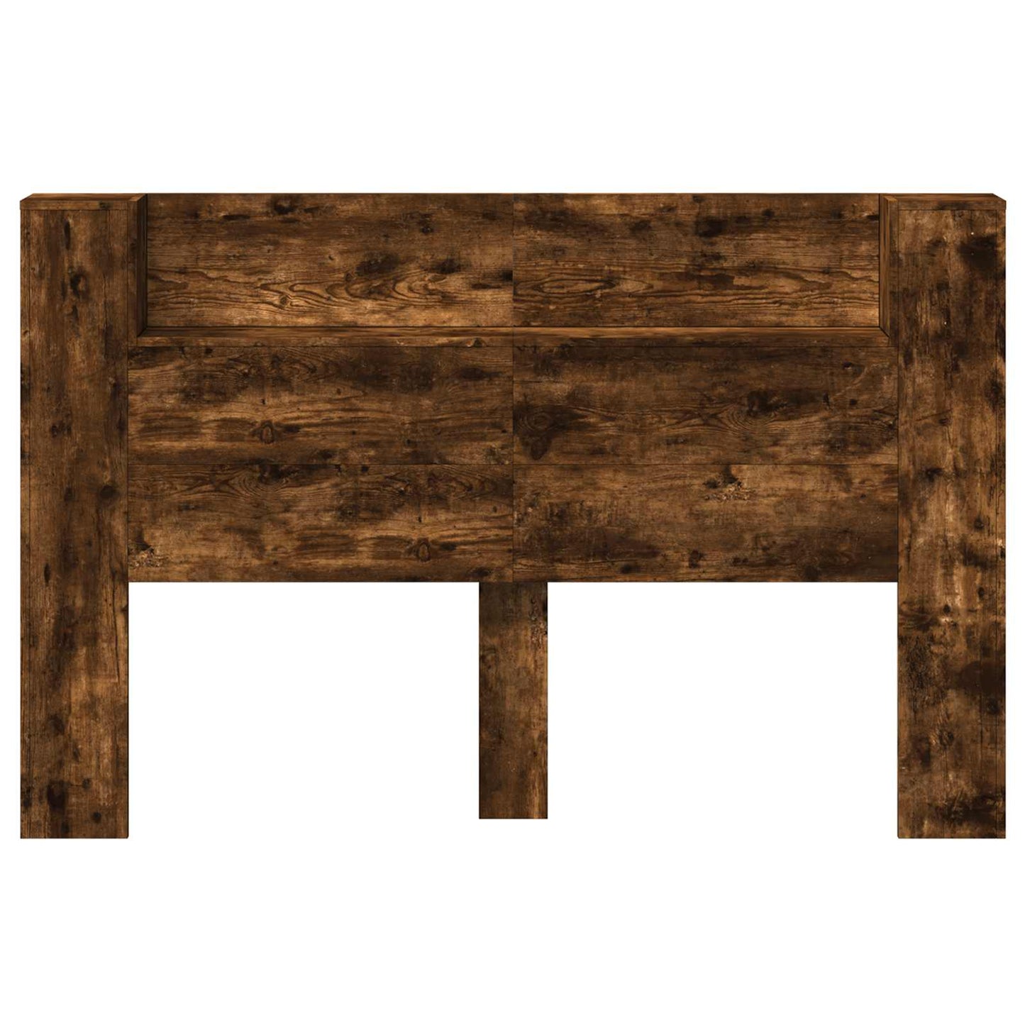 Hodegavlskap med LED med hylle Røkt Eik 160 x 16,5 x 103,5 cm