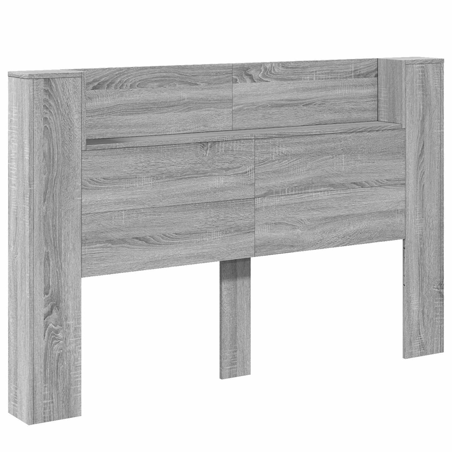 Hodegavlskap med LED med hylle Grå Sonoma 160 x 16,5 x 103,5 cm