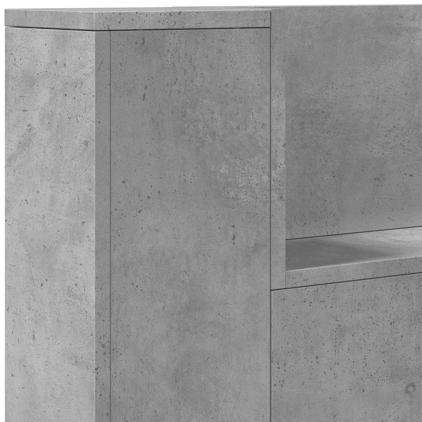 Hodegavlskap med LED med hylle Betong 180 x 16,5 x 103,5 cm vidaXL