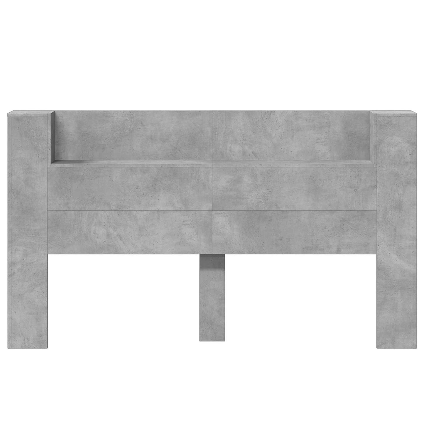 Hodegavlskap med LED med hylle Betong 180 x 16,5 x 103,5 cm vidaXL