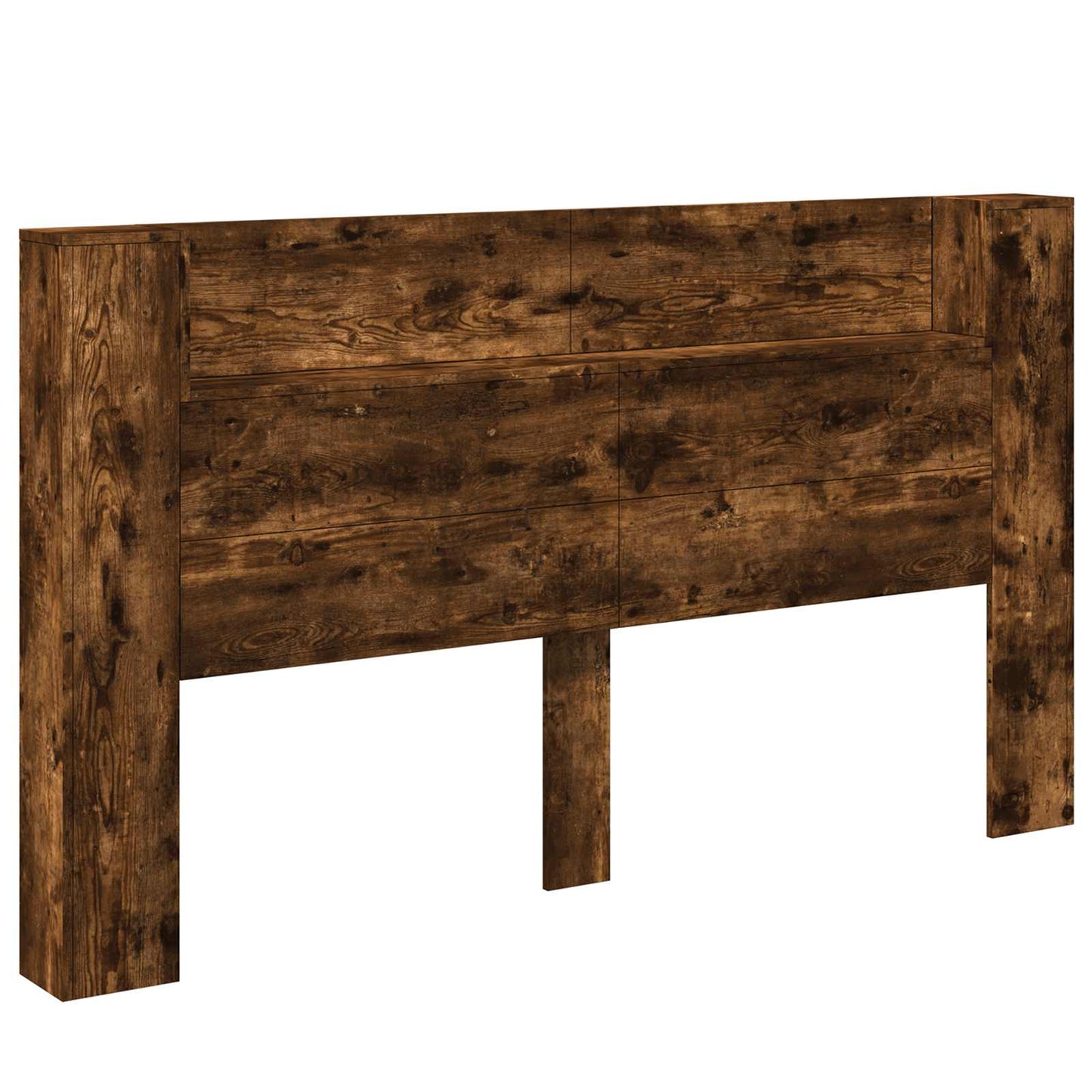 Hodegavlskap med LED med hylle Røkt Eik 180 x 16,5 x 103,5 cm