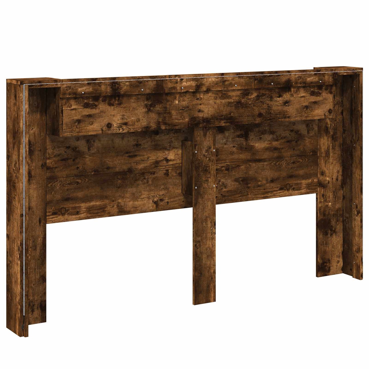 Hodegavlskap med LED med hylle Røkt Eik 180 x 16,5 x 103,5 cm