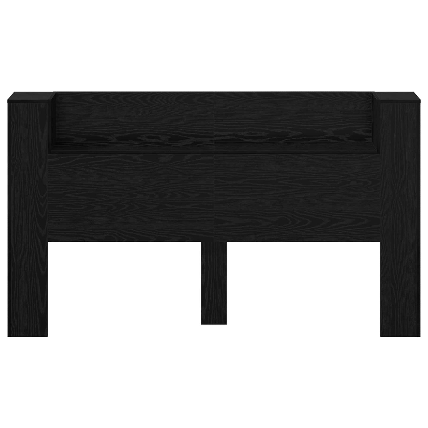 Hodegavlskap med LED med hylle Svart Eik 180 x 16,5 x 103,5 cm