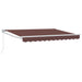Uttrekkbar markise Brun 3,5 x 2 m 100% polyester og aluminium
