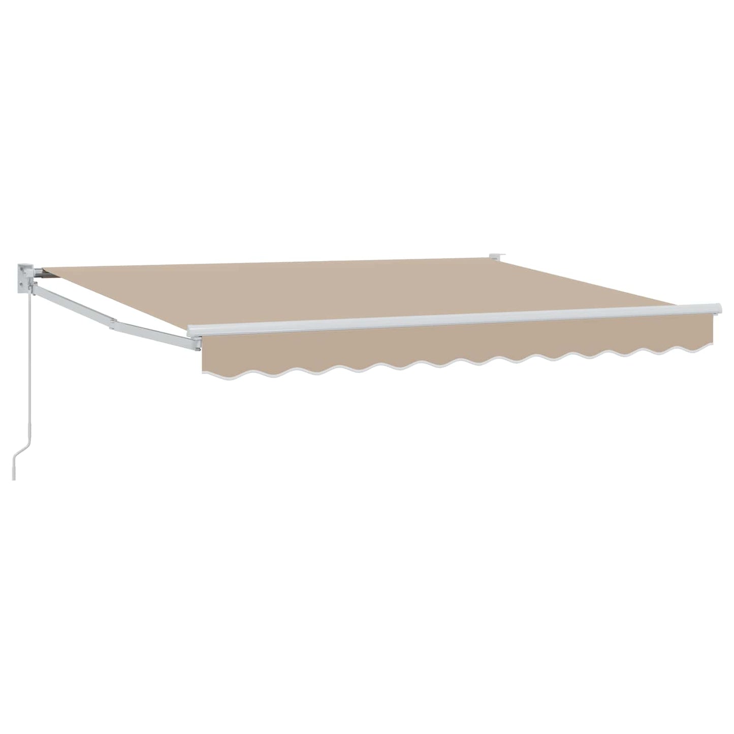 Uttrekkbar markise Beige 3,5 x 2 m 100% polyester og aluminium