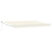 Uttrekkbar markise Krem 4 x 2 m 100% polyester og aluminium
