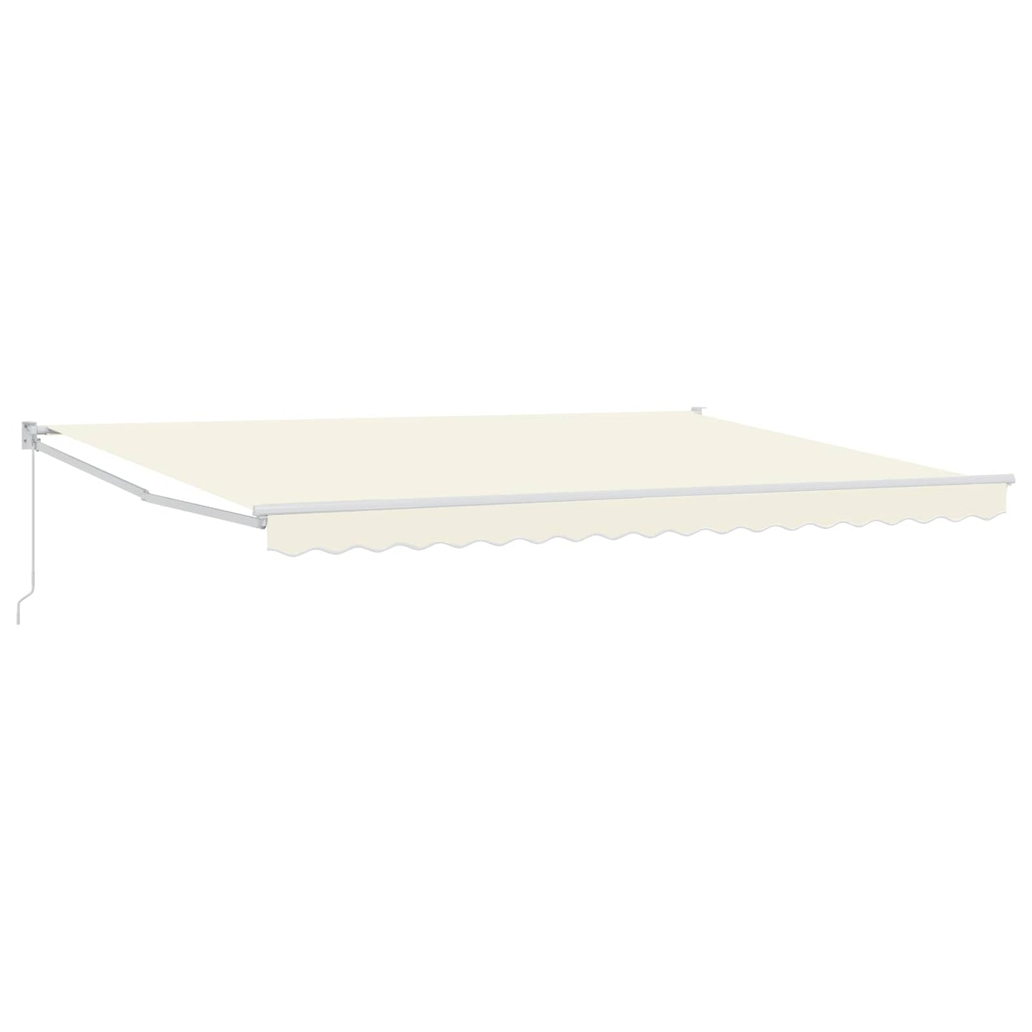 Uttrekkbar markise Krem 4 x 2 m 100% polyester og aluminium