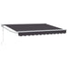Uttrekkbar markise Antrasitt 3,5 x 2 m Polyester og Metall