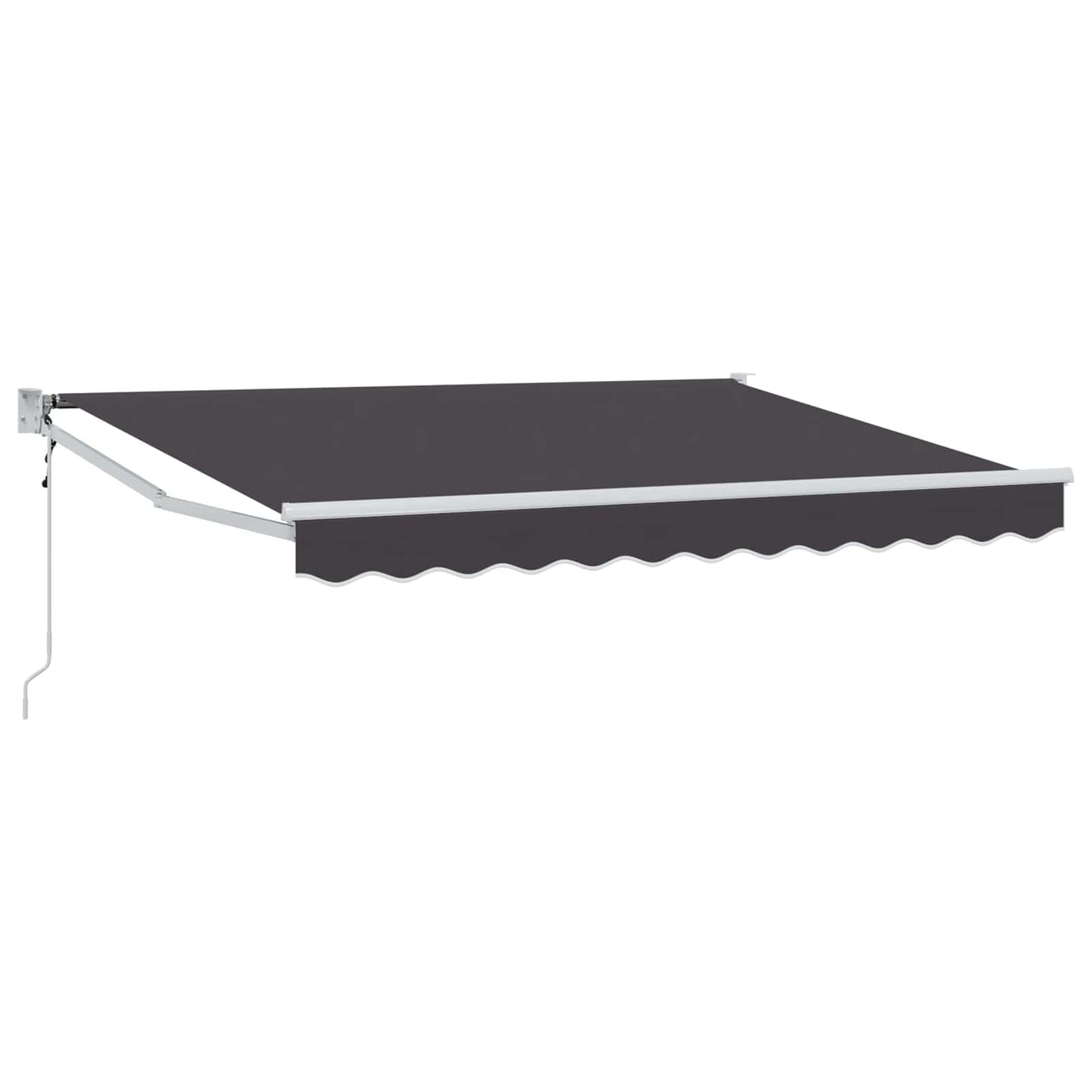 Uttrekkbar markise Antrasitt 3,5 x 2 m Polyester og Metall
