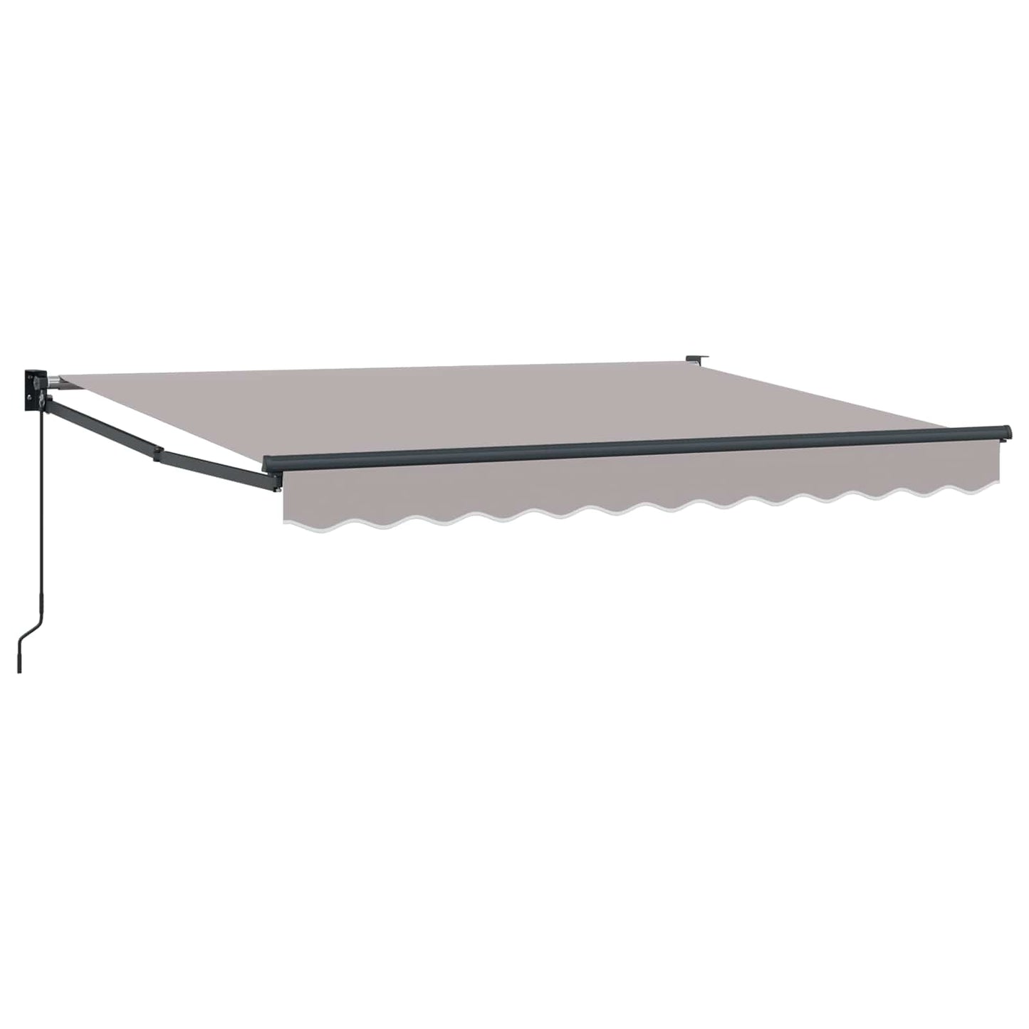 Uttrekkbar markise Lysegrå 3 x 2 m 100% polyester og aluminium