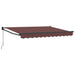 Uttrekkbar markise Brun 3,5 x 2 m 100% polyester og aluminium
