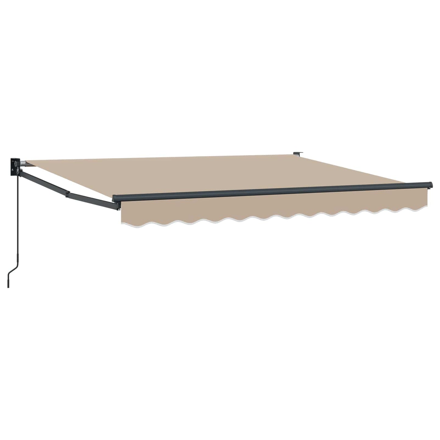 Uttrekkbar markise Beige 3,5 x 2 m 100% polyester og aluminium