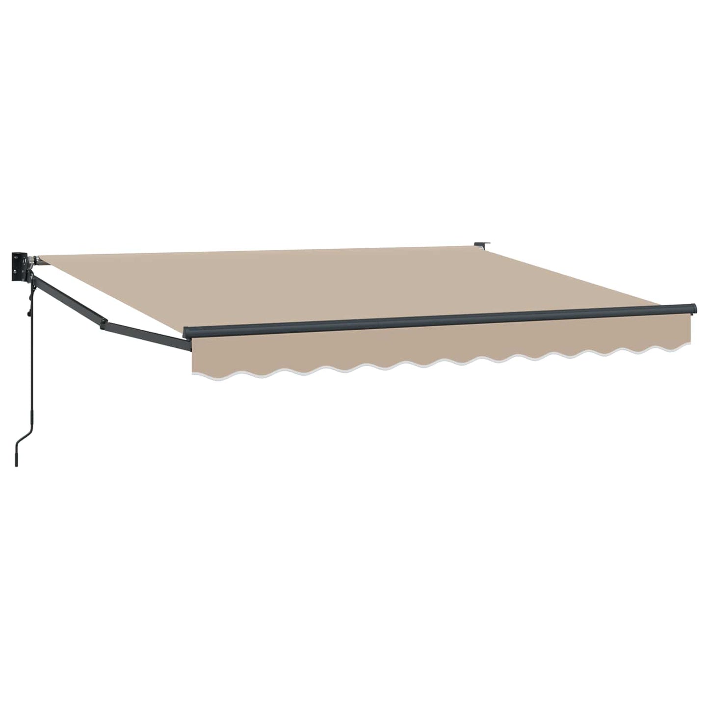 Uttrekkbar markise Beige 3,5 x 2 m Polyester og Metall