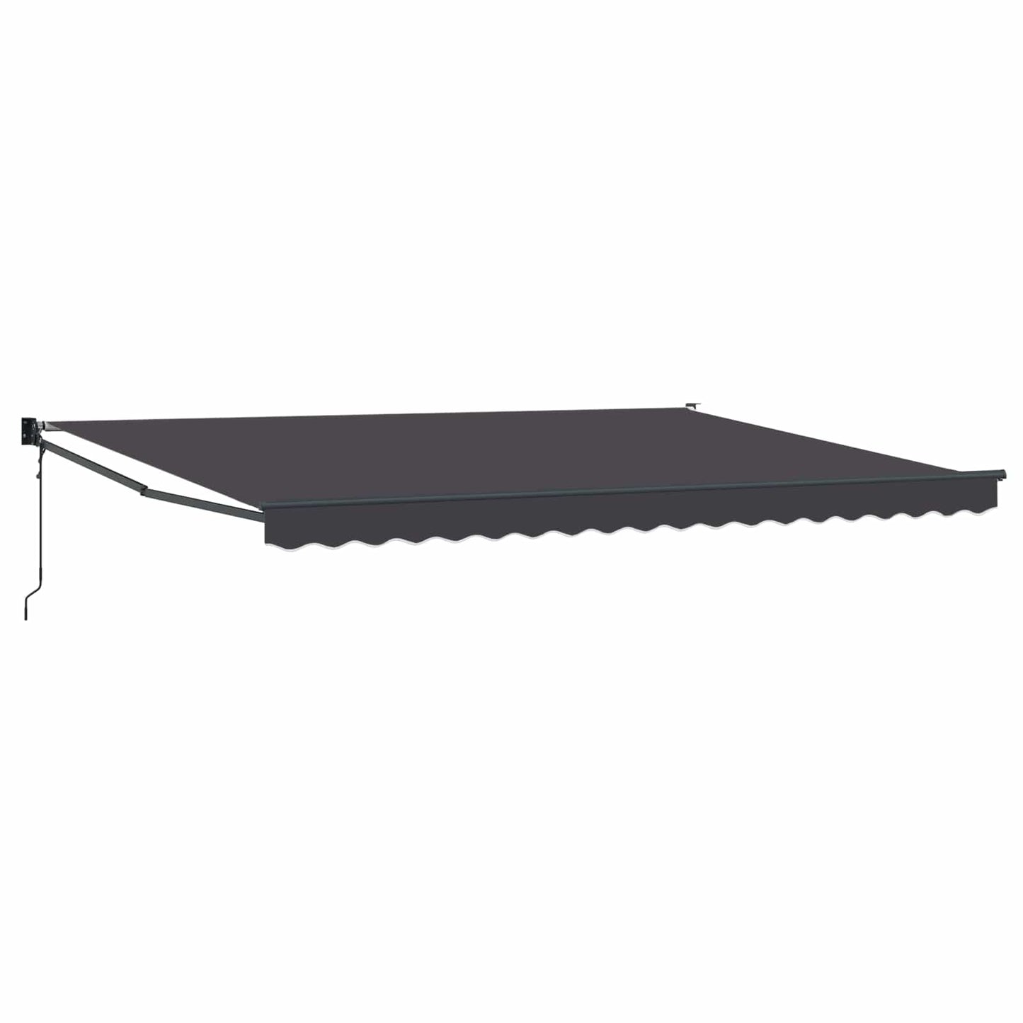 Uttrekkbar markise Antrasitt 4 x 2 m Polyester og Metall