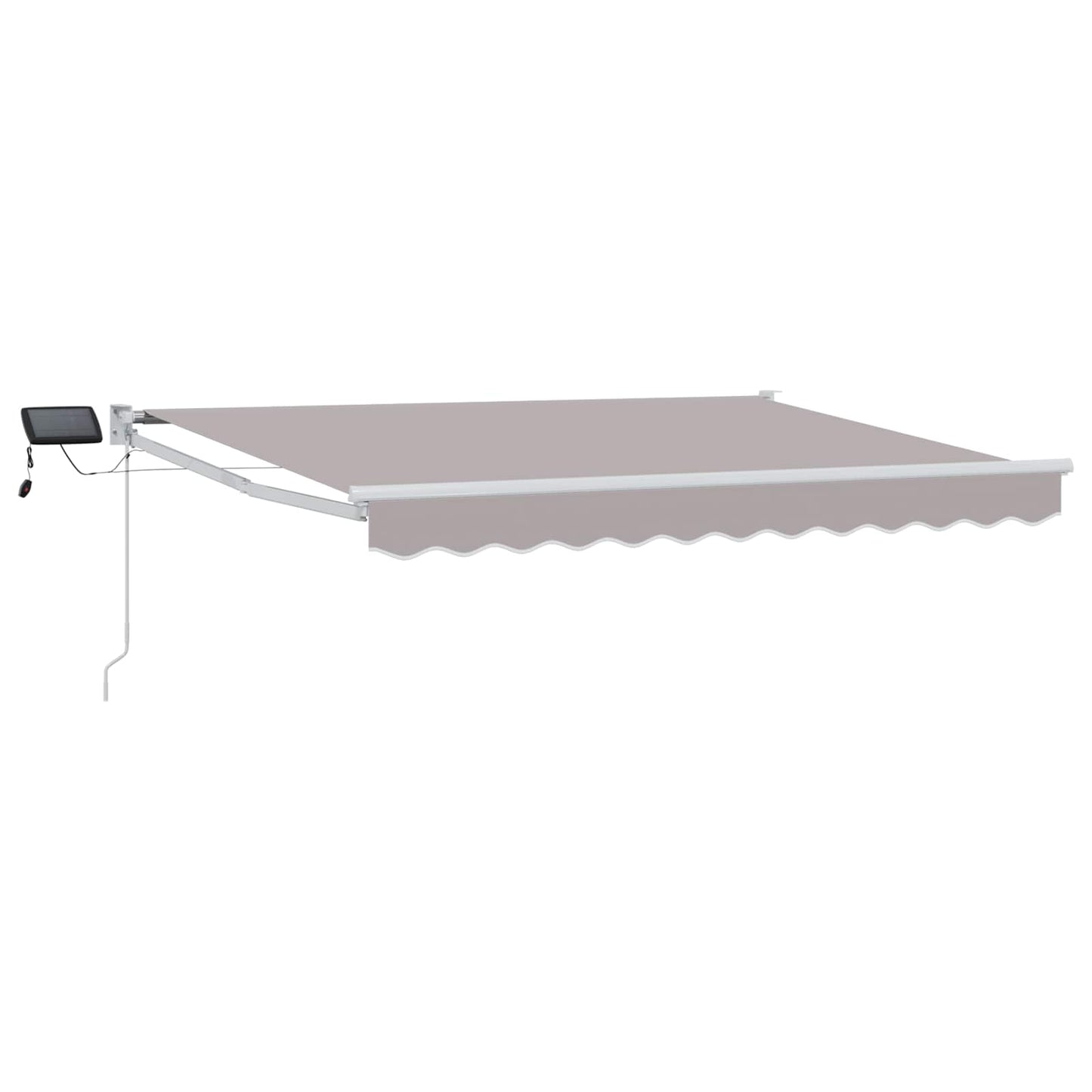 Manuell utvidbar markise med LED-lamper 2,5 x 2 m