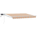 Manuell utvidbar markise med LED-lamper 3 x 2,5 m